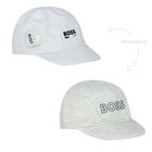 Baby Boys White Reversible Logo Cap, 1, hi-res