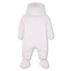 Baby Girls Pink Elephant Logo Snowsuit, 1, hi-res