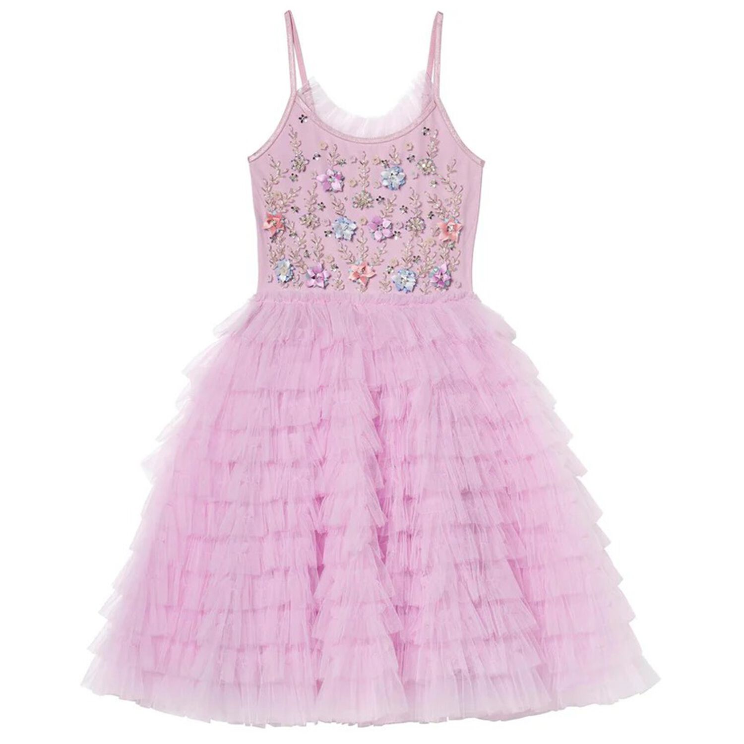 Girls Purple Embellished Tulle Dress, 1, hi-res