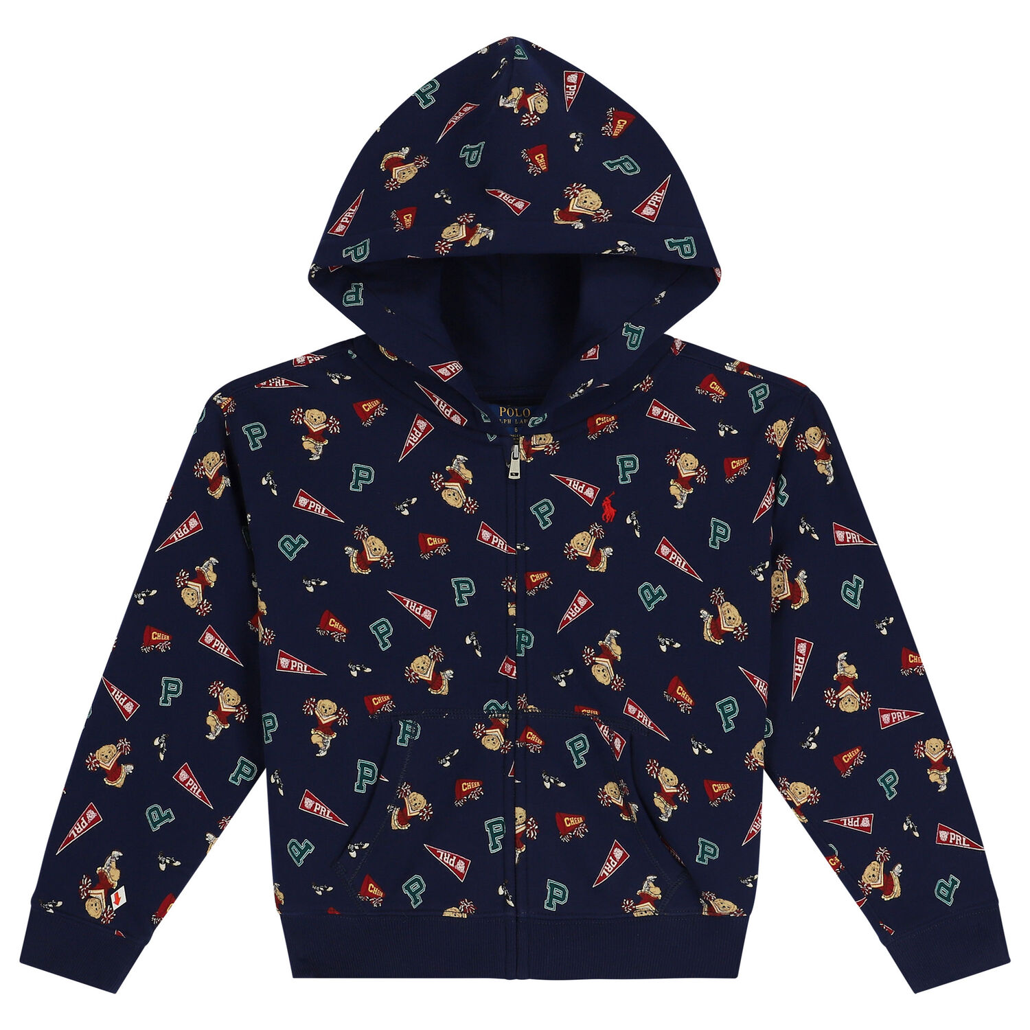 توب هودى بنات بالشعار باللون الكحلى, 1, hi-res image number null