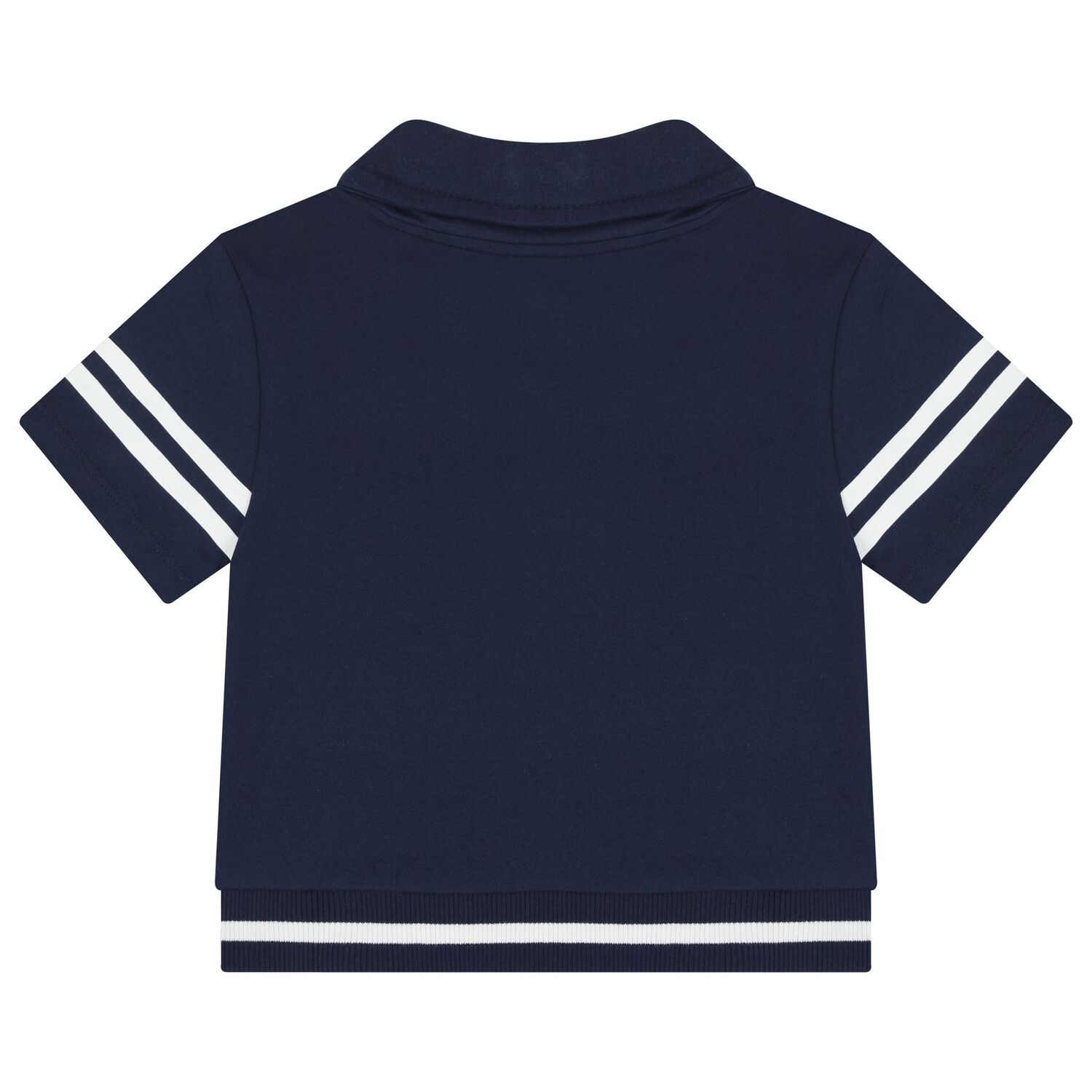 طقم شورتات للبنات باللون الأزرق الداكن مع شعار, 1, hi-res