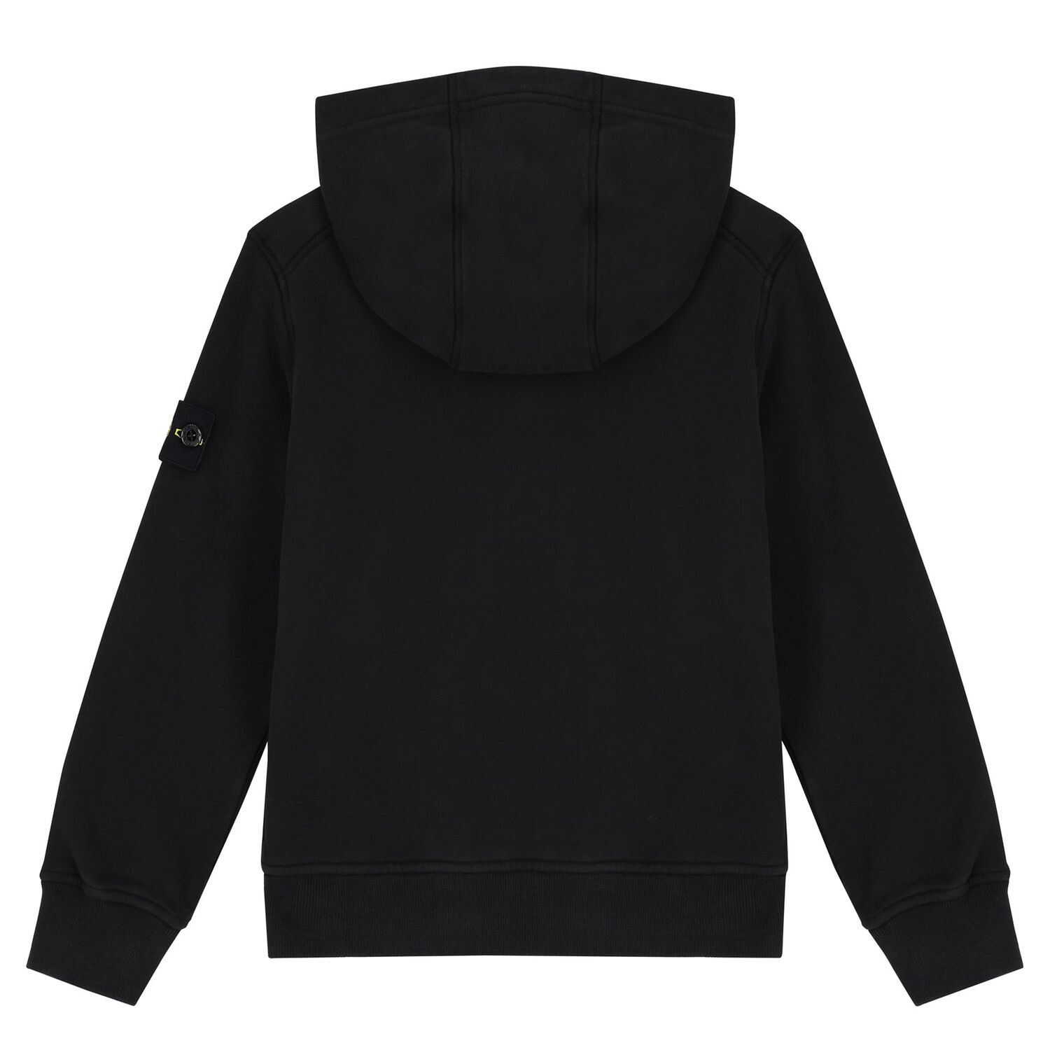 Boys Black Logo Hooded Zip Up Top, 1, hi-res image number null