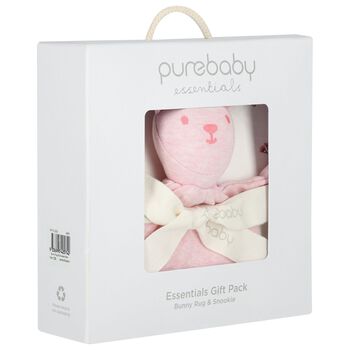 طقم هدايا لحاف وبطانية بالوني الأبيض والوردي للبنات