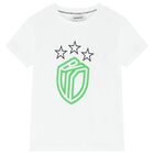 Boys White & Black Logo Shorts Set, 1, hi-res