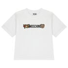 Boys White & Black Teddy Bear Logo Shorts Set, 1, hi-res