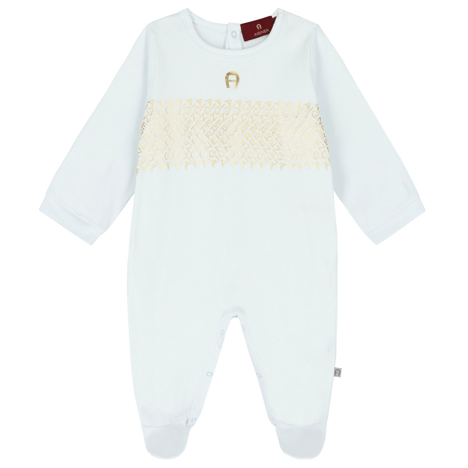 Baby Boys Blue Logo Babygrow, 2, hi-res