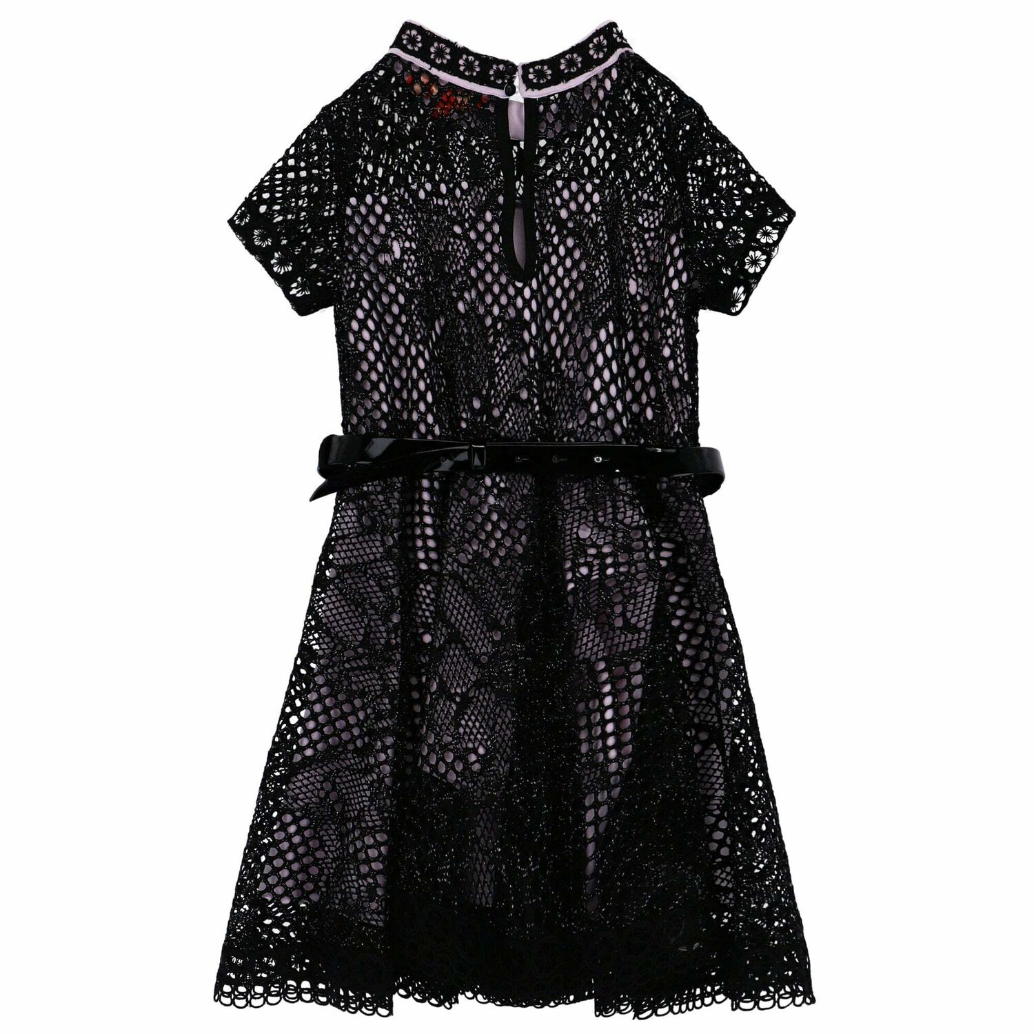Girls Black Belted Dress, 1, hi-res image number null