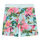Girls Blue Floral Shorts, 2, hi-res