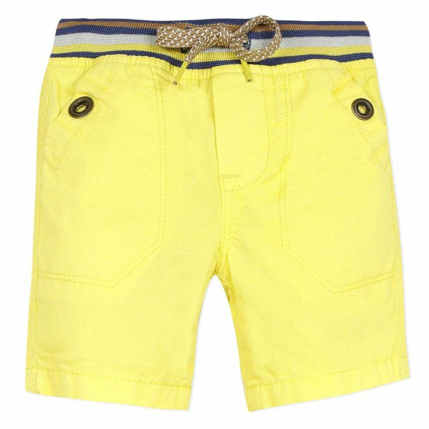 Younger Boys Yellow Cotton Shorts, 1, hi-res image number null