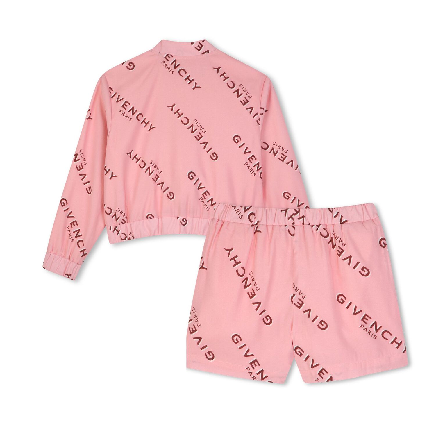 Girls Pink Logo Shorts Set, 1, hi-res