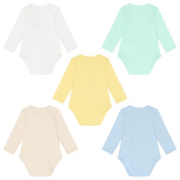 Multi-Coloured Logo Bodysuit( 5-Pack )