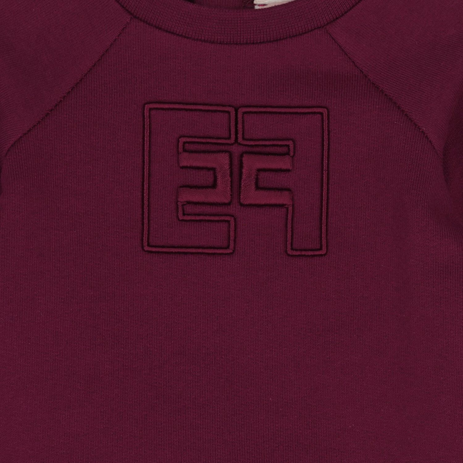 Baby Girls Burgundy Logo Dress, 1, hi-res