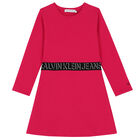 فستان بالشعار باللون الزهرى, 2, hi-res