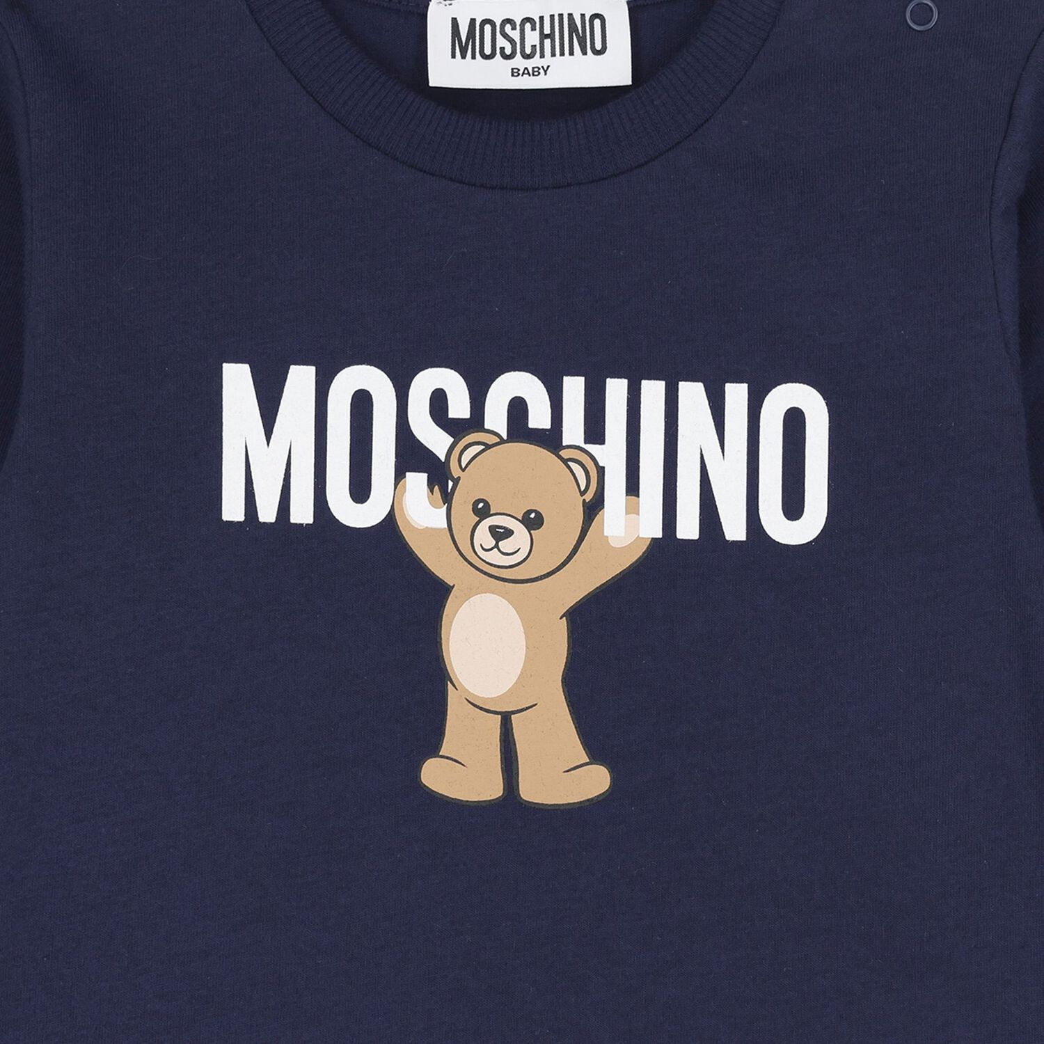 توب بأكمام بشعار تيدي باللون الكحلي, 2, hi-res