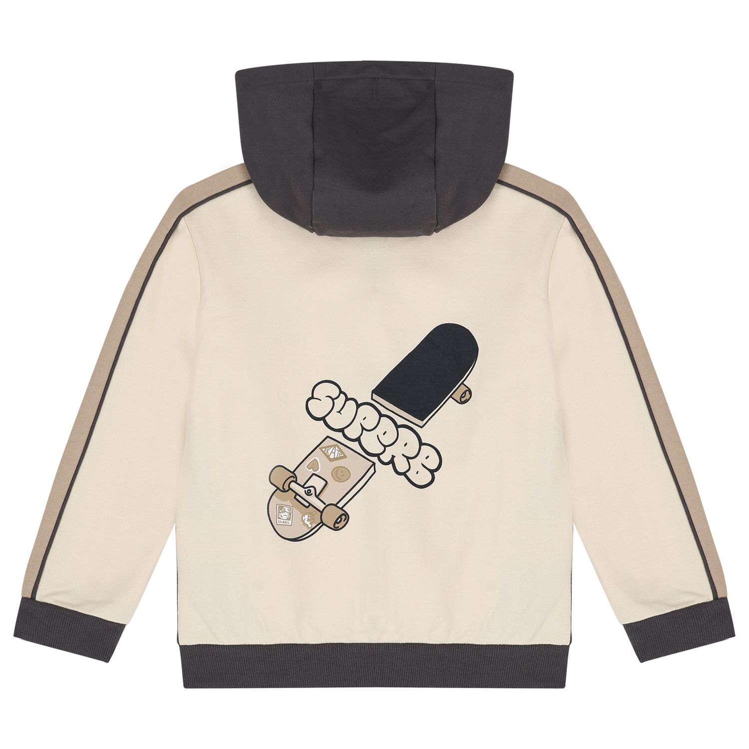 Boys Beige & Grey Tracksuit Set ( 3 Piece ), 1, hi-res