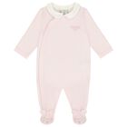 Baby Girls Pink & Ivory Logo Babygrow Gift Set , 1, hi-res