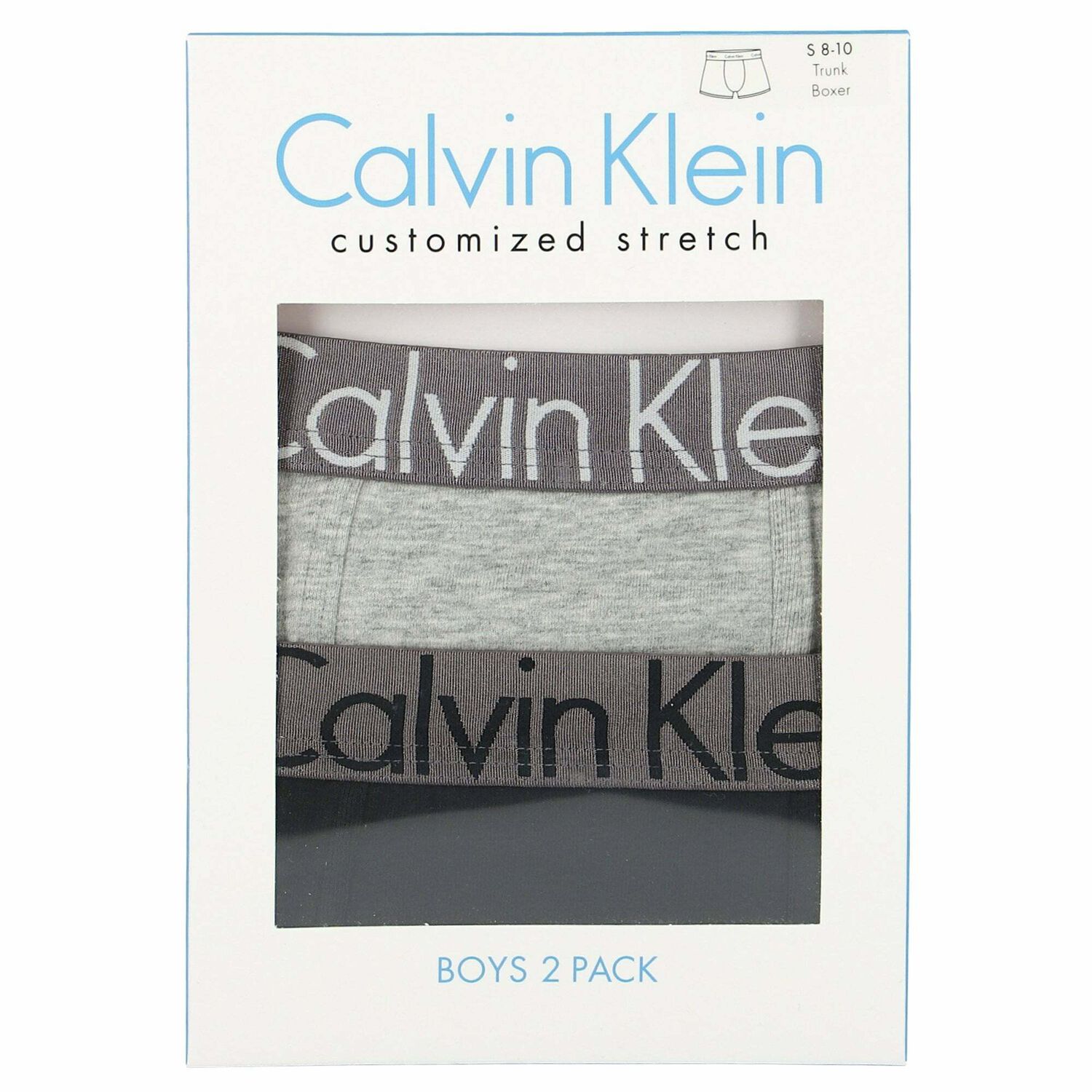 شورت بوكسر باللون الرمادى والاسود للاولاد (قطعتين), 1, hi-res