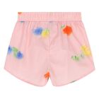 Younger Girls White & Pink Logo Shorts Set, 1, hi-res