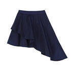 Girls Navy Asymmetric Skirt, 1, hi-res