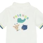 Younger Boys Ivory Polo Shirt, 1, hi-res
