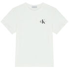 Boys White Logo T-Shirt, 4, hi-res