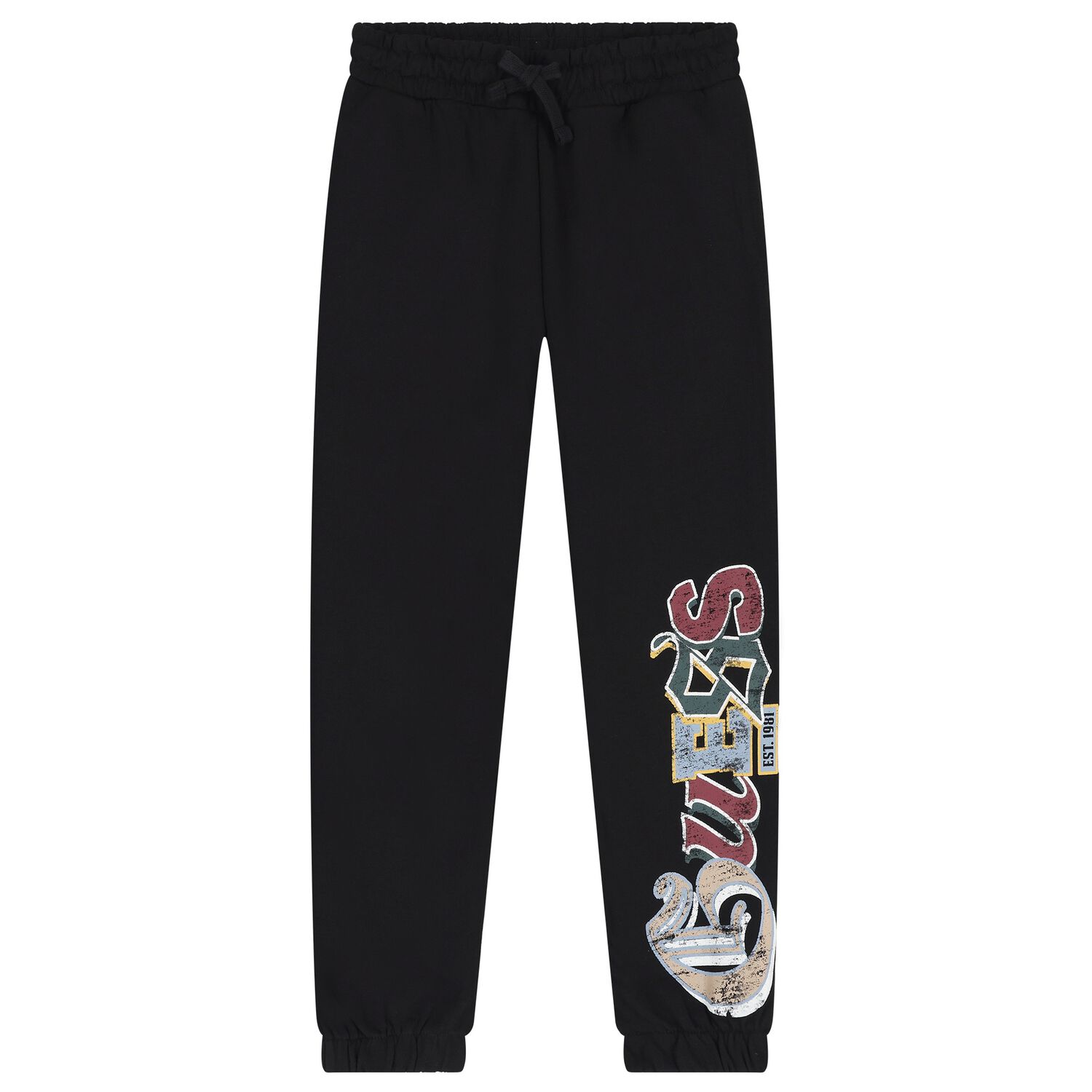 Boys Black Logo Joggers, 1, hi-res