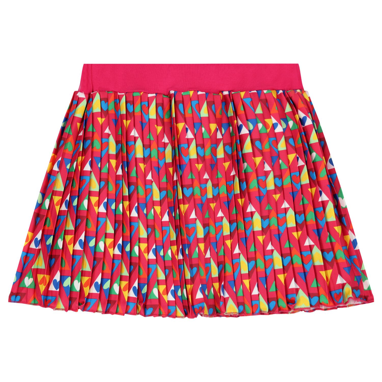 Girls Pink Pleated Skirt, 1, hi-res