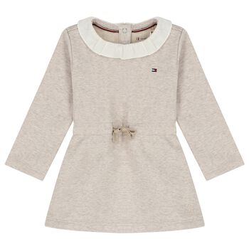 Baby Girls Beige Logo Dress