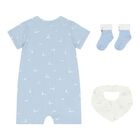 Baby Boys Blue Swan Romper Set, 2, hi-res