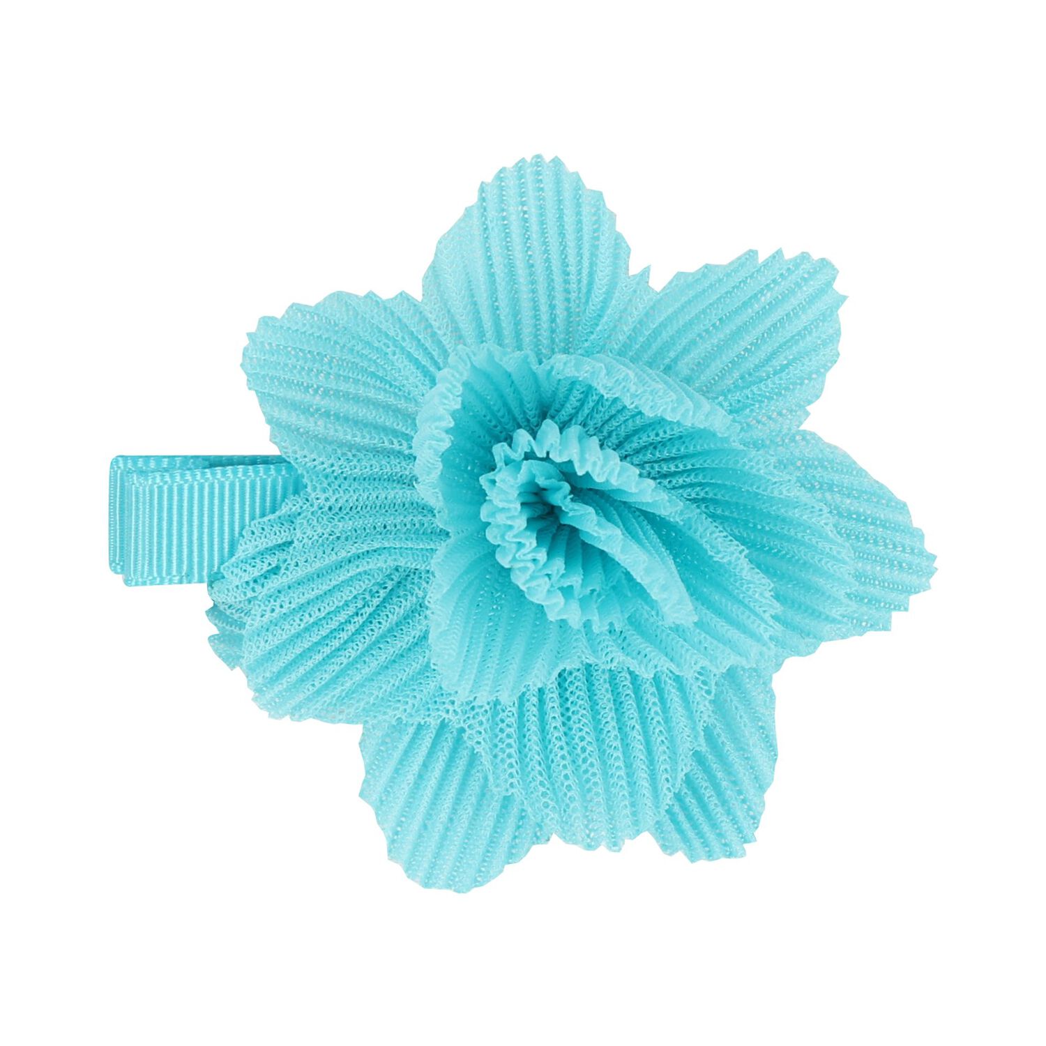 Girls Blue Flower Hairclips ( 2-Pack ), 2, hi-res