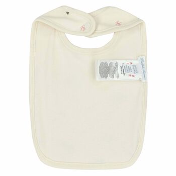 Baby Girls Ivory Bear Bib