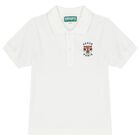 Boys White Tiger Logo Polo Shirt, 1, hi-res
