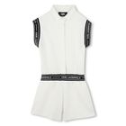Girls White Logo Playsuit, 1, hi-res