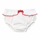 طقم فستان بالزهور باللون الابيض والاحمر للبنات, 1, hi-res