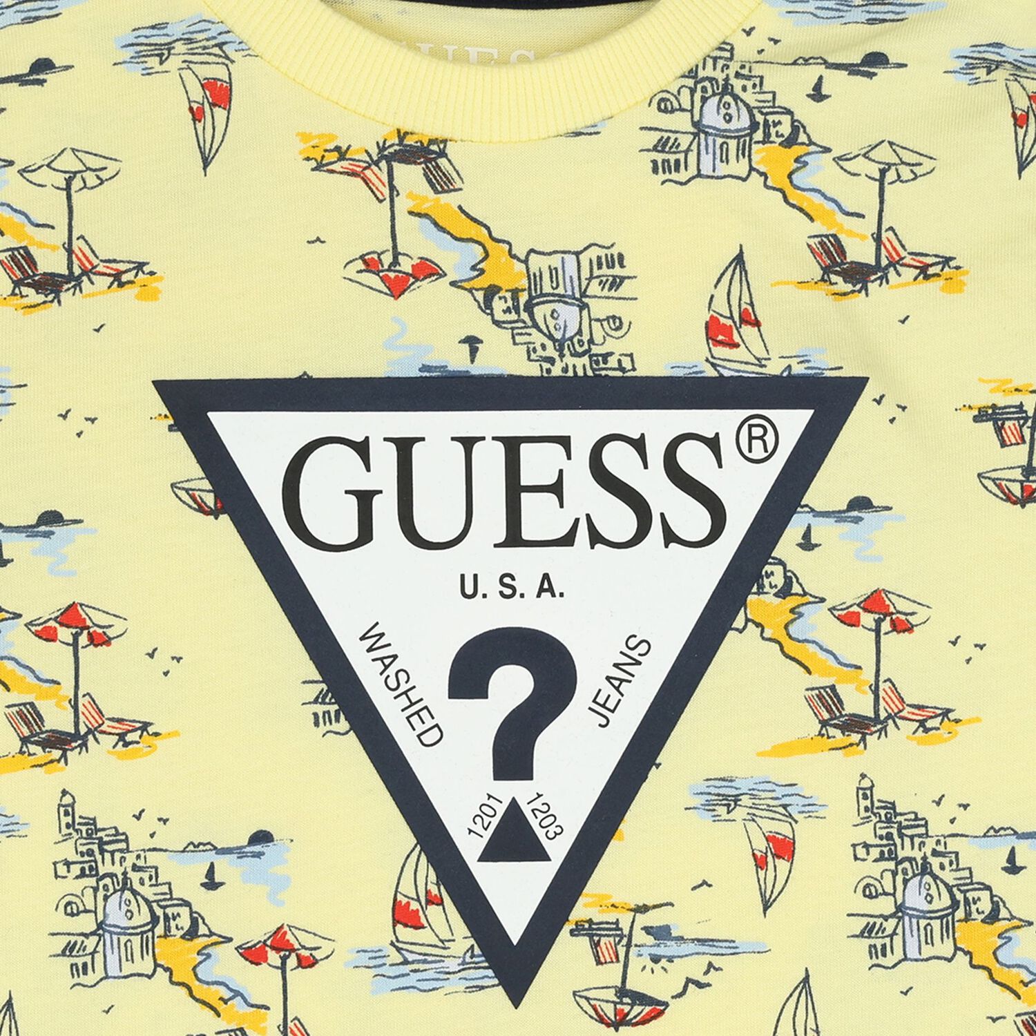 Baby Boys Yellow & Navy Blue Logo Shorts Set, 1, hi-res