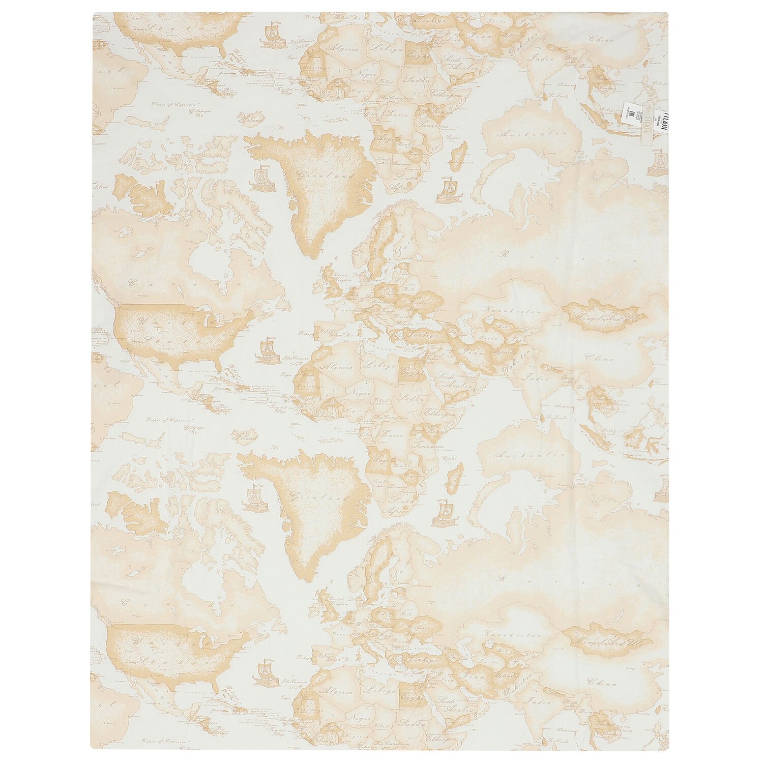 Beige & Ivory Geo Map Baby Blanket, 1, hi-res