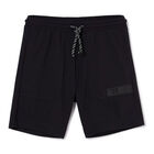 Boys Black Lycra Shorts, 1, hi-res