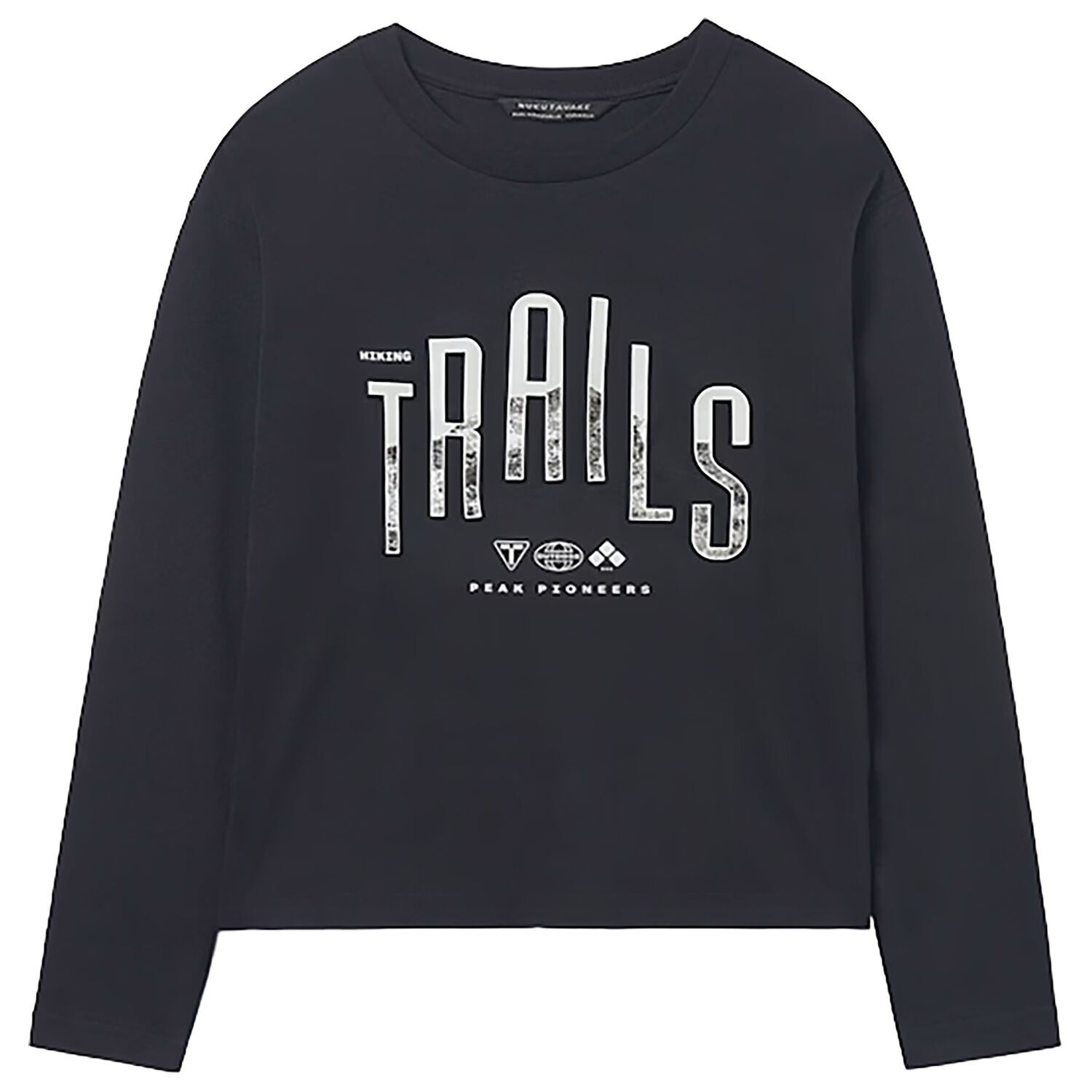 توب اولاد باكمام طويله باللون الاسود , 1, hi-res