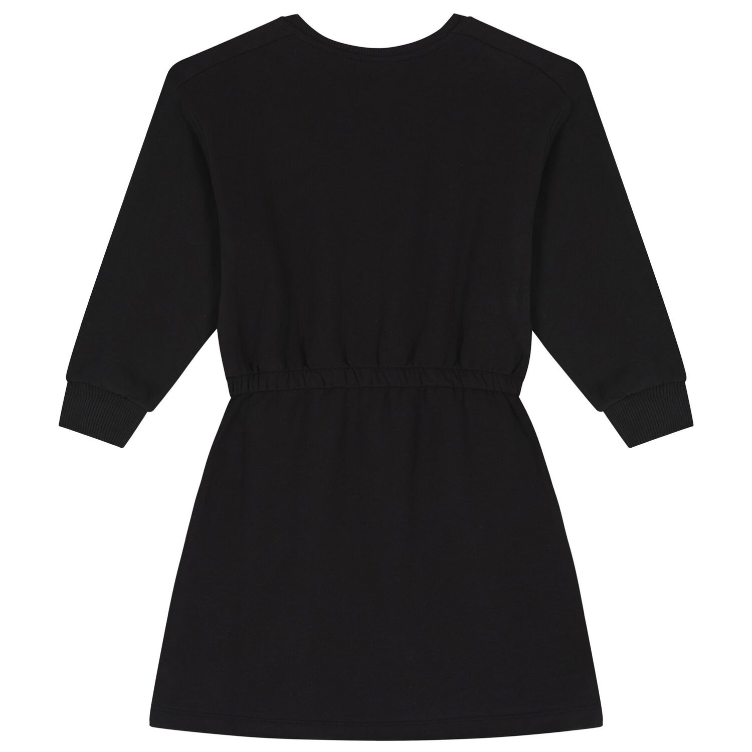 Girls Black Logo Dress, 1, hi-res