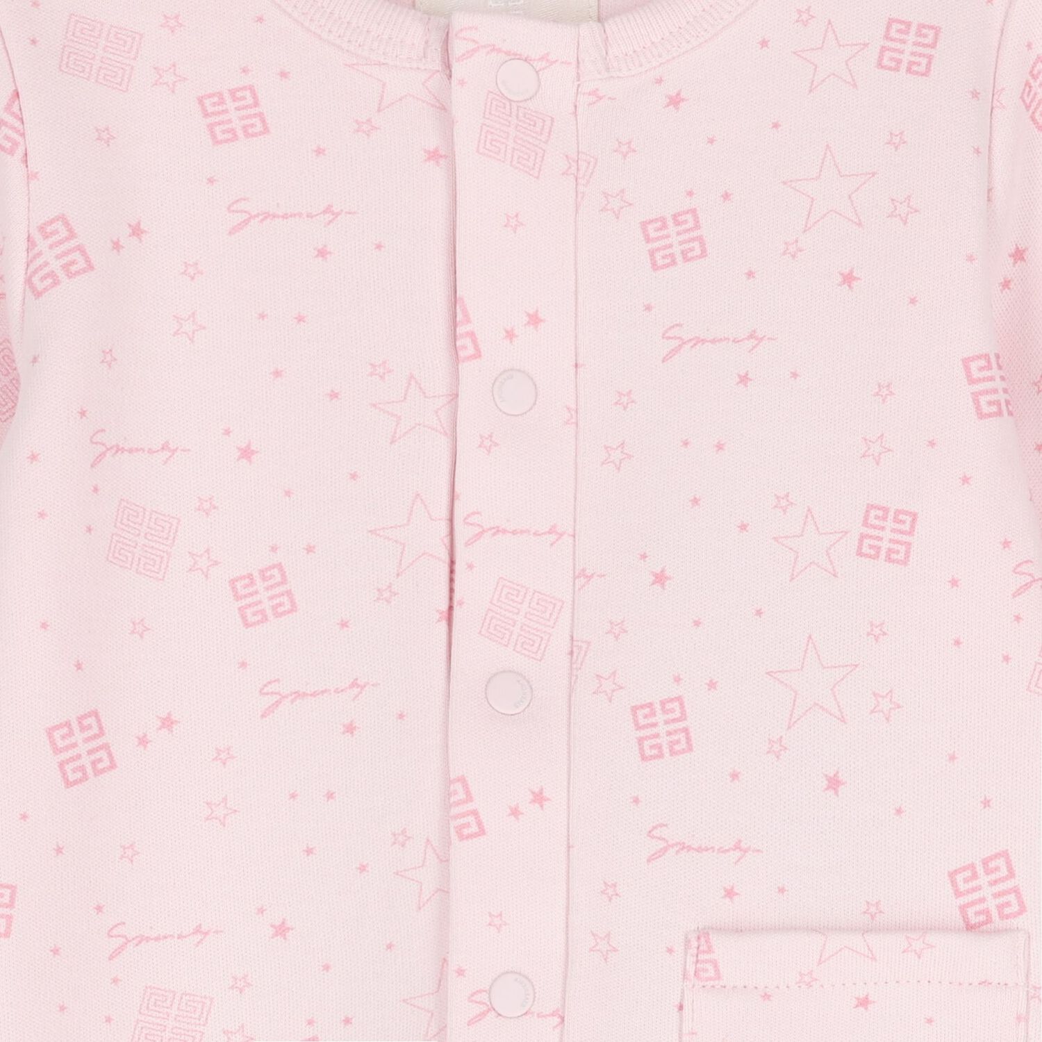 Baby Girls Pink Logo Babygrow, 1, hi-res