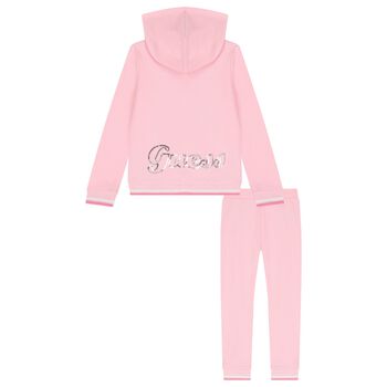 Girls Pink Logo Tracksuit