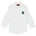 Boys White Logo Shirt, 1, hi-res