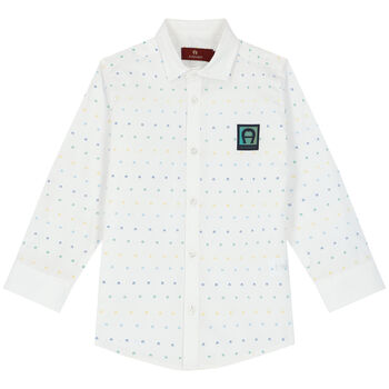 Boys White Logo Shirt