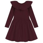 Girls Purple Ruffled Dress , 1, hi-res