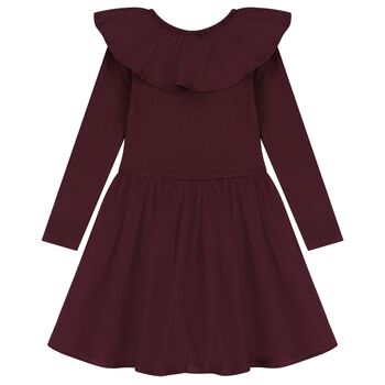 Girls Purple Ruffled Dress 