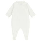 White Logo Babygrow, 2, hi-res