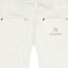 بنطلون جينز باللون أبيض مزين بنقشة الفراشات للبنات, 1, hi-res