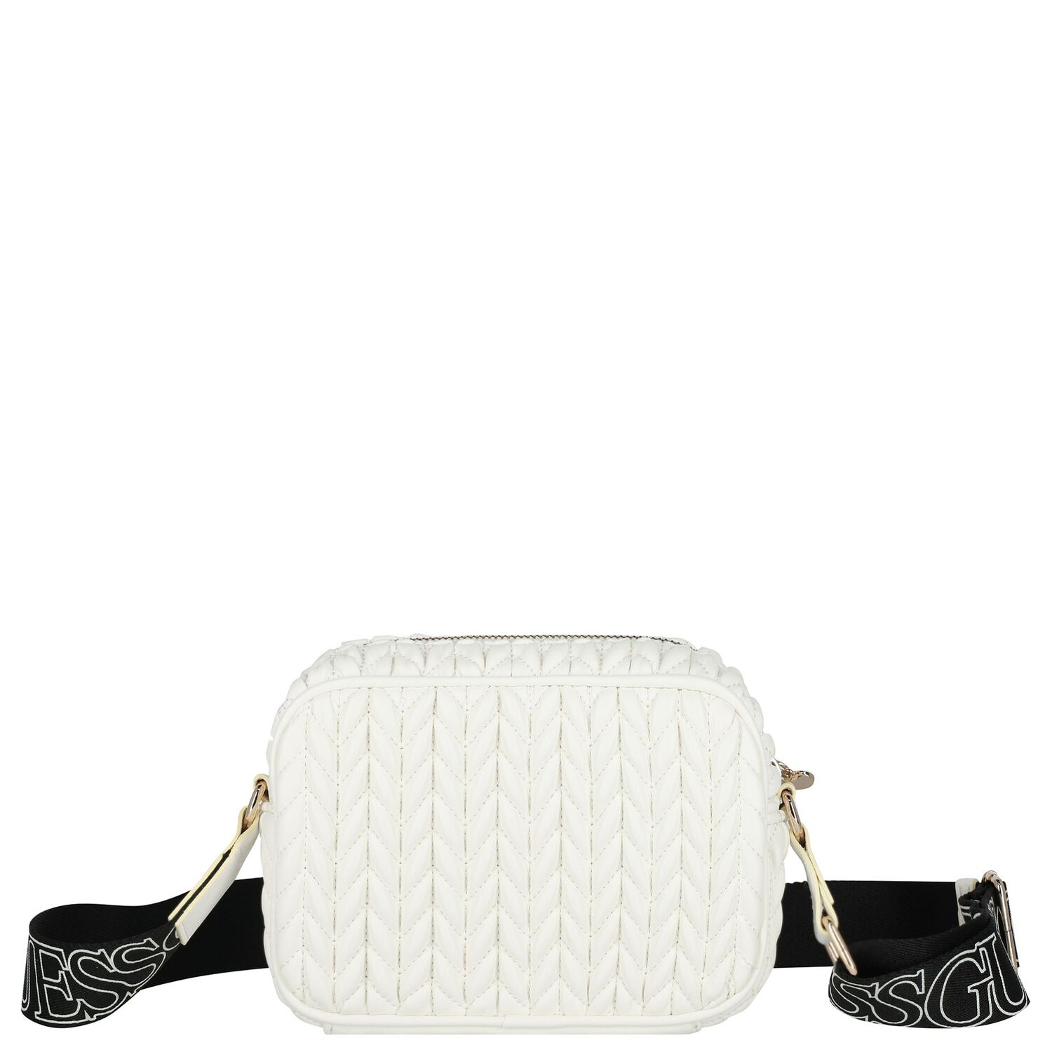 Girls White Logo Quilted Bag, 1, hi-res