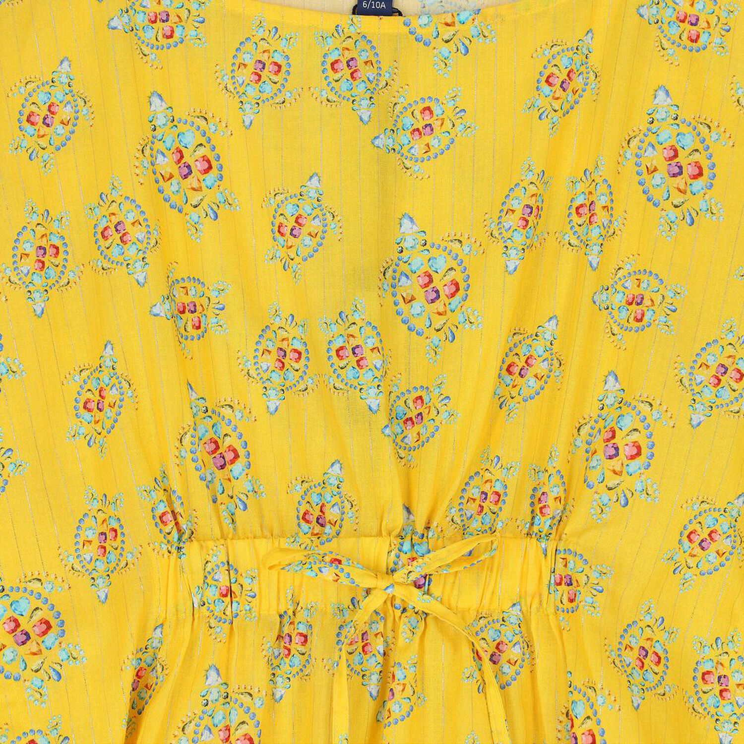 Girls Yellow Turtle Kaftan, 1, hi-res image number null