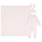Baby Girls Pink Teddy Bear Babygrow Gift Set, 3, hi-res